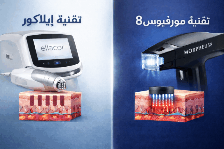الفرق بين تقنية إيلاكور وتقنية مورفيوس8: أيهما أفضل لشد الجلد بدون جراحة