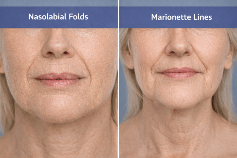 الفرق بين خطوط الابتسامة وخطوط الحزن