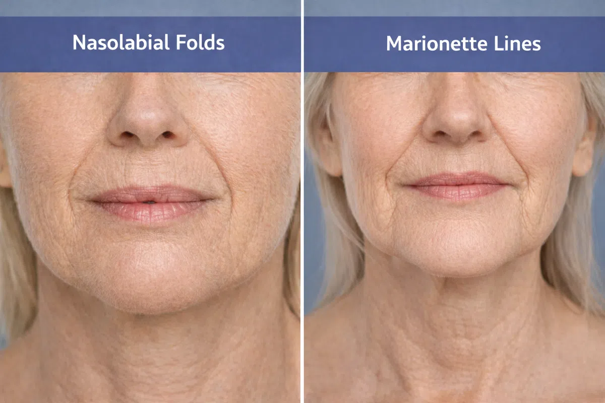 الفرق بين خطوط الابتسامة وخطوط الحزن