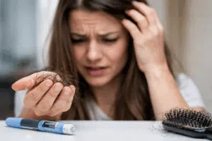 هل إبر التنحيف مثل الأوزمبيك والمانجارو تسبب تساقط الشعر؟